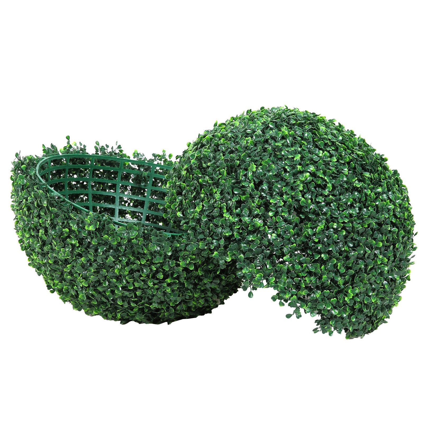 VEVOR Artificial Topiaries Boxwood Trees, 20Tall  2 Pieces , Ball Shape Faux Topiaries Plant, All Year Green Feaux Plant Decorative Balls For Backyard, Balcony,Garden, Wedding And Home